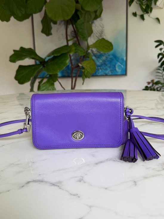 Coach Handbags - Coach Legacy Leather Penny Shoulder Crossbody Bag 19914 Ultraviolet Purple